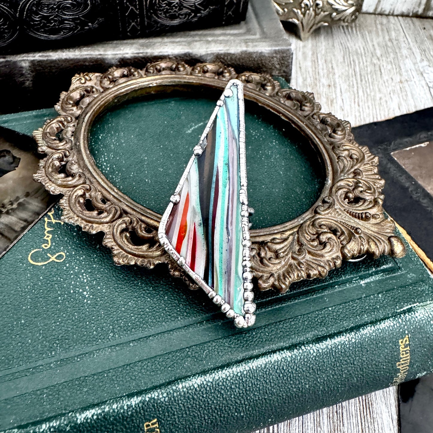 The Colossal Collection - Surfite Ring Fine Silver Size 9 / Foxlark Collection - One of a Kind
