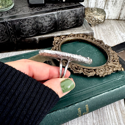 The Colossal Collection - Fancy Moss Agate Crystal Ring Fine Silver Size 9 / Foxlark Collection - One of a Kind