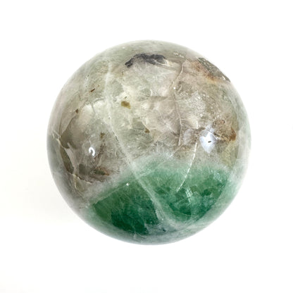 Large Green Fluorite Crystal Ball / FoxlarkCrystals