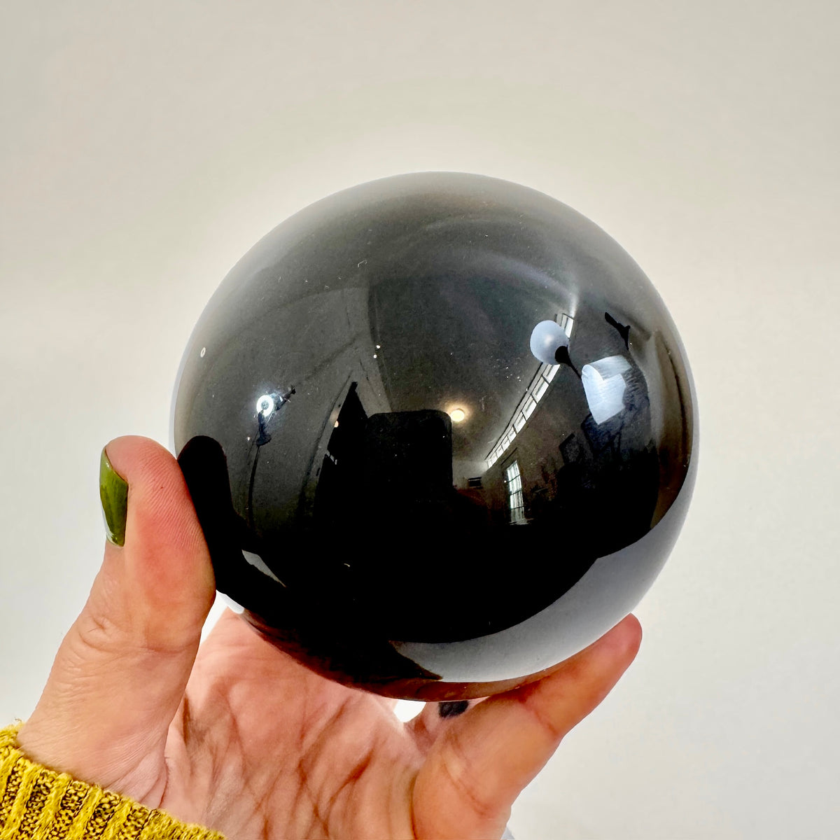Large Black Obsidian Crystal Ball / FoxlarkCrystals