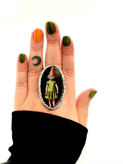 Party Girl Statement Ring – Fine Silver, Size 10 | The Weirdlings Collection