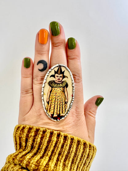 Party Girl Statement Ring – Fine Silver, Size 8 | The Weirdlings Collection