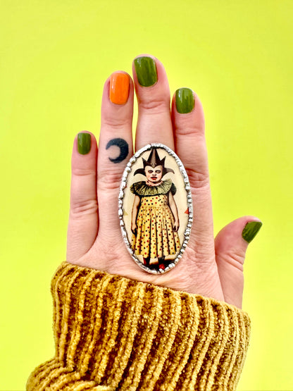 Party Girl Statement Ring – Fine Silver, Size 8 | The Weirdlings Collection