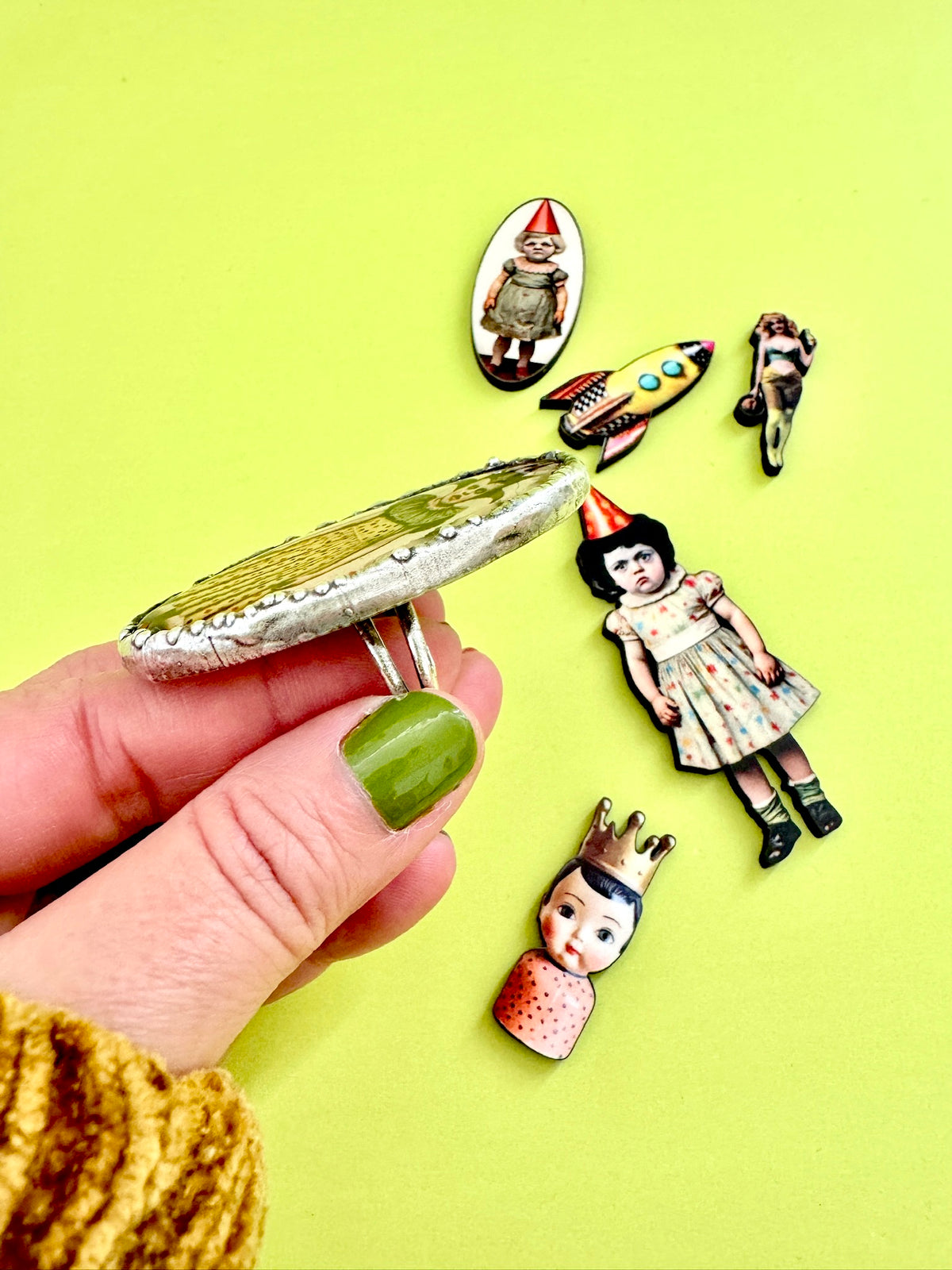 Party Girl Statement Ring – Fine Silver, Size 8 | The Weirdlings Collection