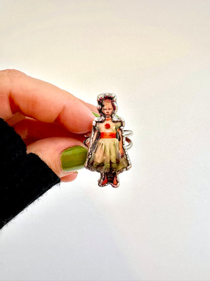 Party Girl Ring| Fine Silver Statement Ring Size 10.5 | The Weirdlings Collection
