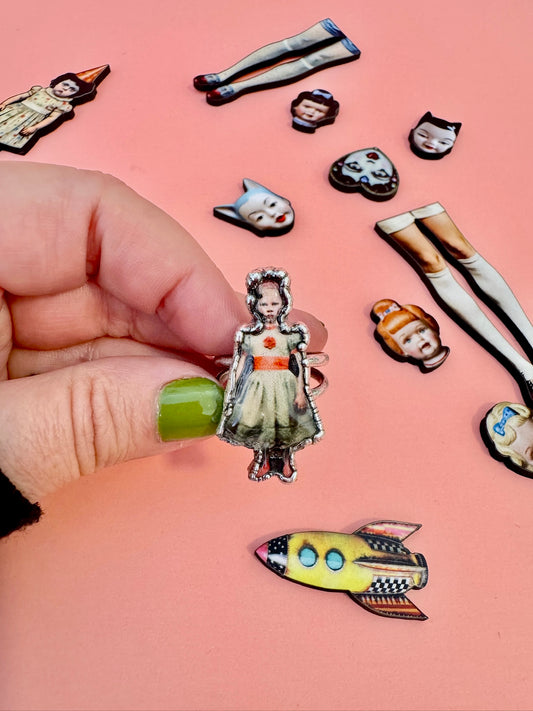 Party Girl Ring| Fine Silver Statement Ring Size 10.5 | The Weirdlings Collection