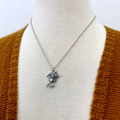 Tiny Talisman Collection - Sterling Silver Baba Yaga Necklace Pendant  1in  /