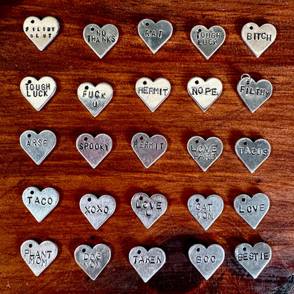 Hand Stamped Heart Necklace