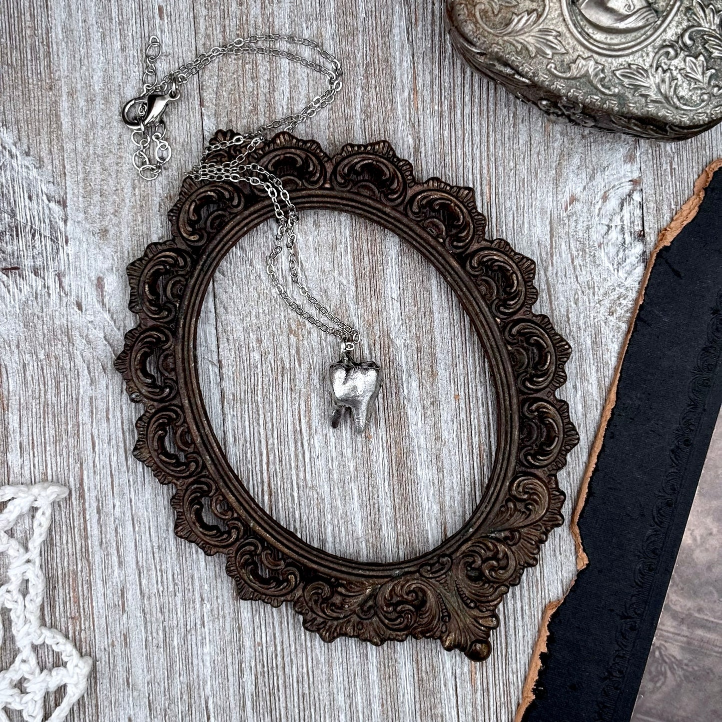 Silver Tooth Necklace Fine Silver / Foxlark Collection - One of a Kind