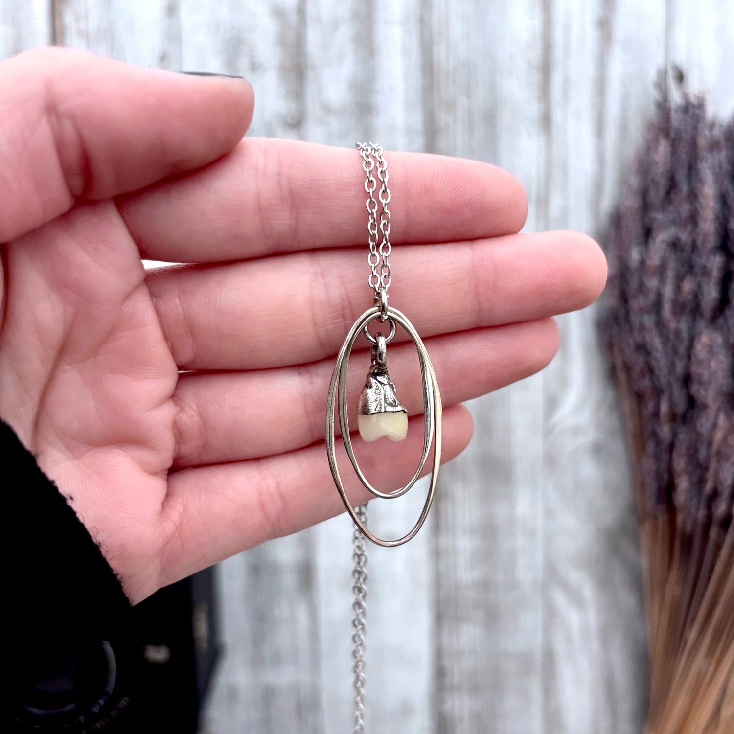 Faux Tooth Talisman Necklace / Talisman Collection-Sterling Silver FOXLARK