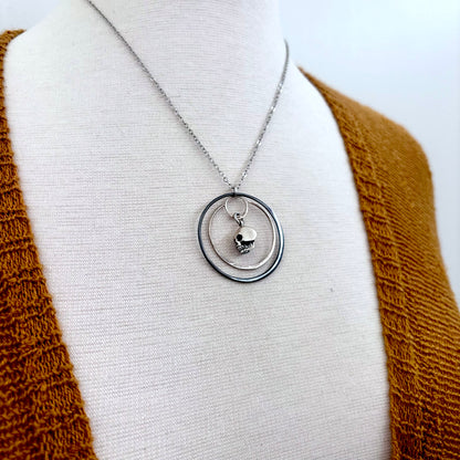 Human Skull Talisman Necklace / Talisman Collection-Sterling Silver