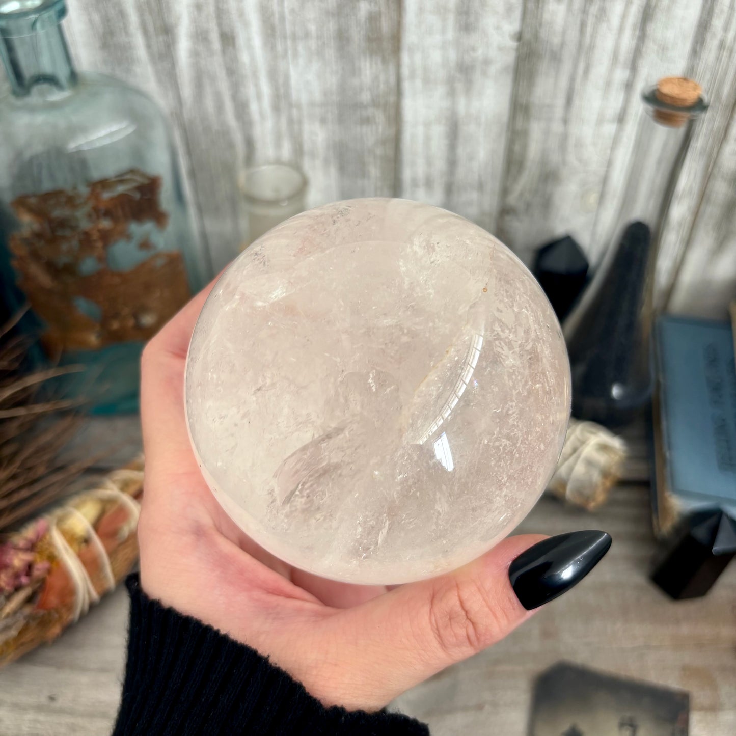 Large Clear Quartz Crystal Ball  / FoxlarkCrystals