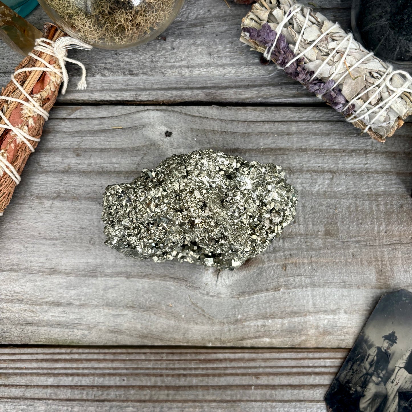 Self Standing Pyrite Crystal Cluster / FoxlarkCrystals