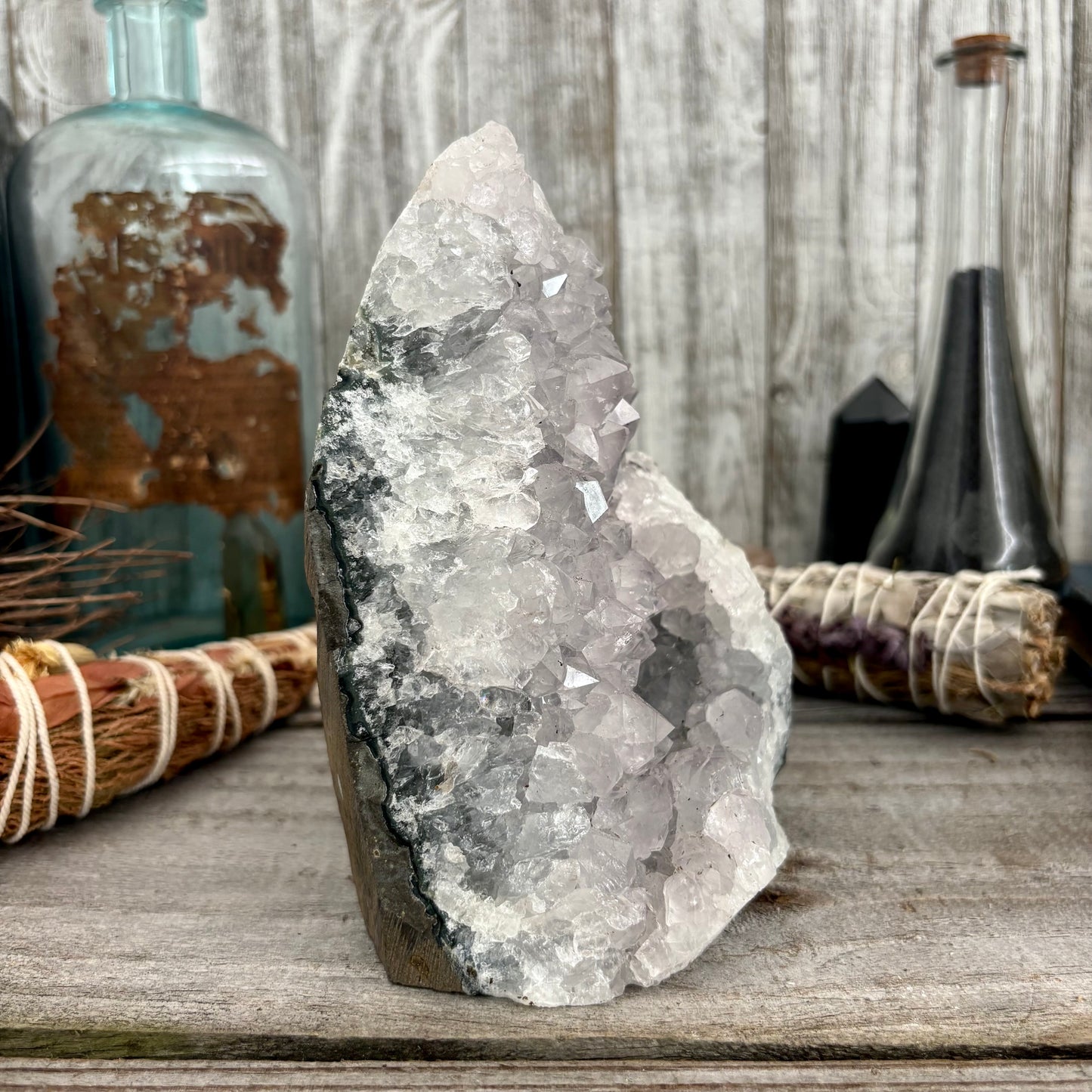 Large Self Standing  Amethyst Geode Crystal Cluster / FoxlarkCrystals