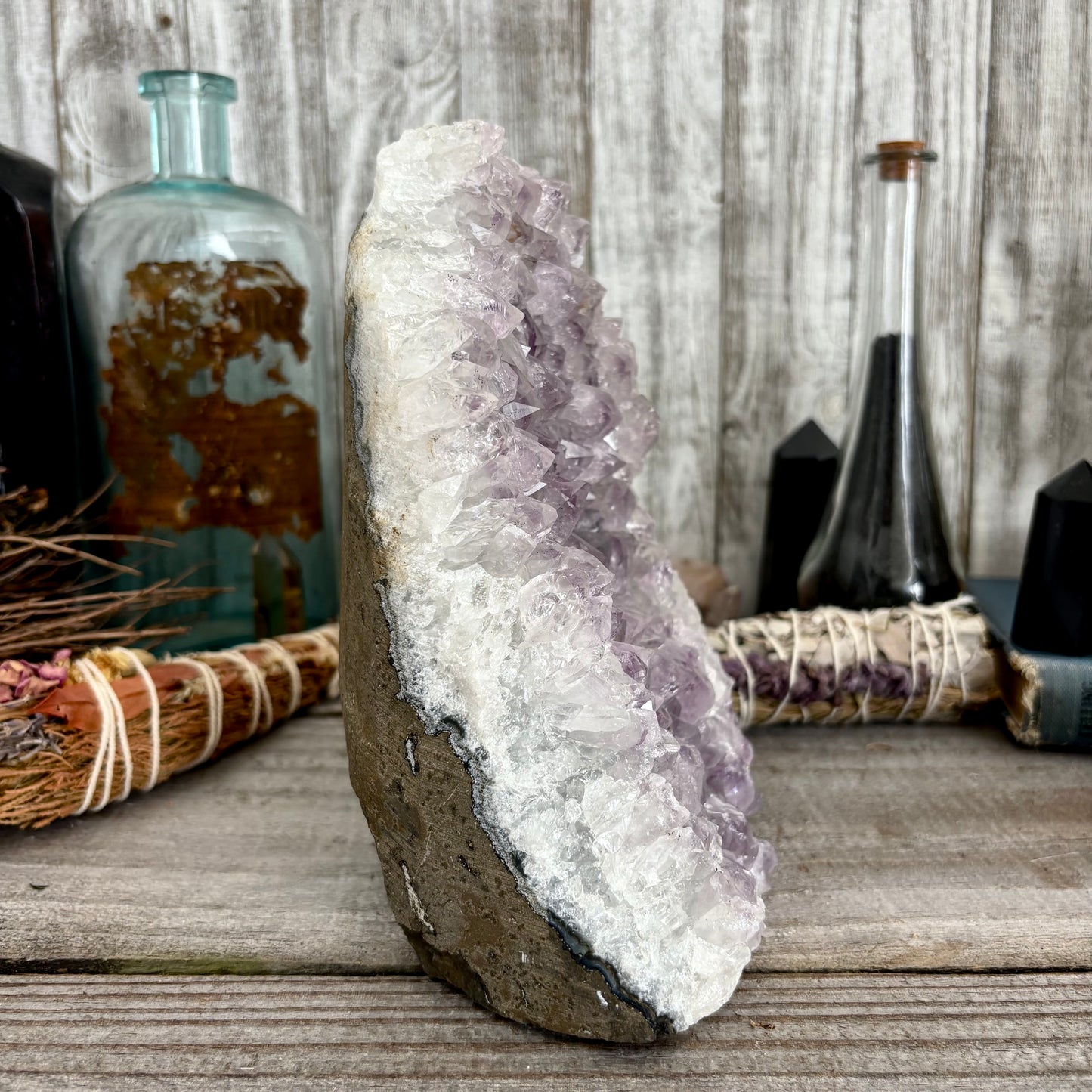 Large Self Standing  Amethyst Geode Crystal Cluster / FoxlarkCrystals