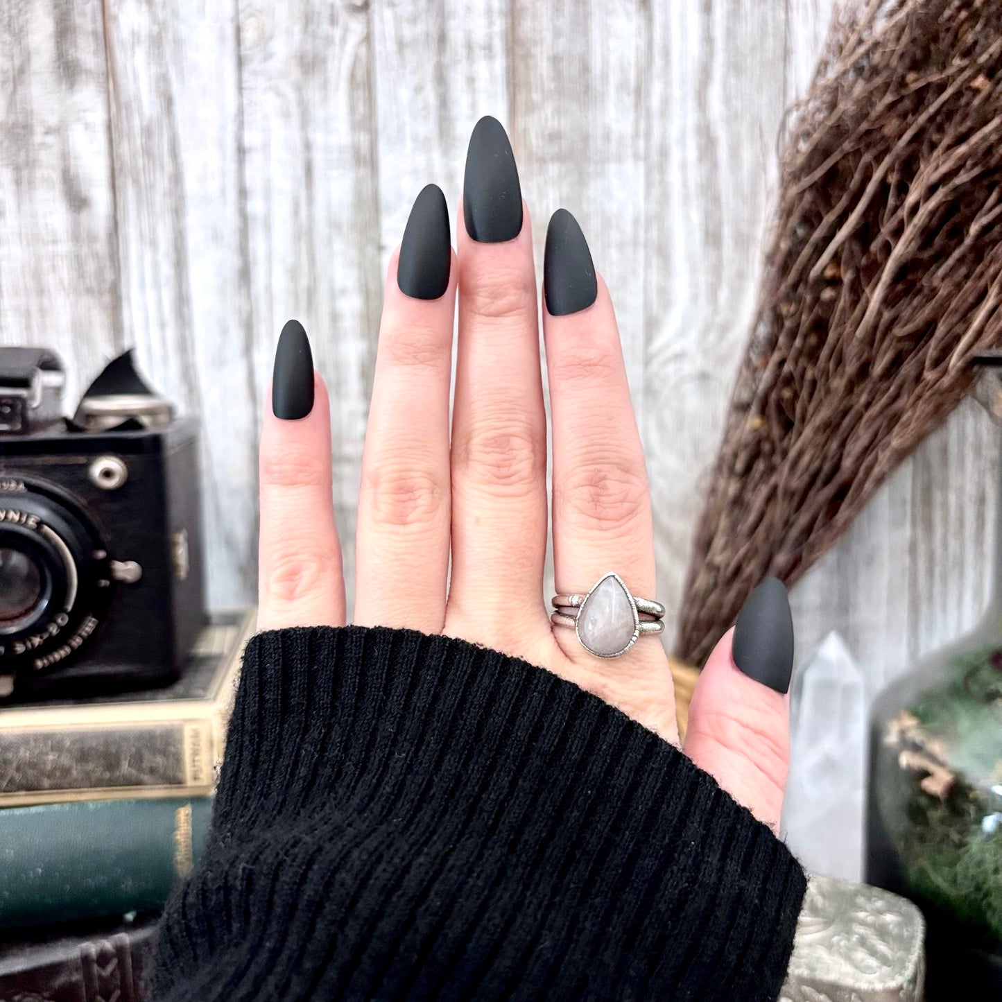 Rose Quartz Ring Fine Silver Stone Ring Size 7 / Foxlark Collection- One of a Kind