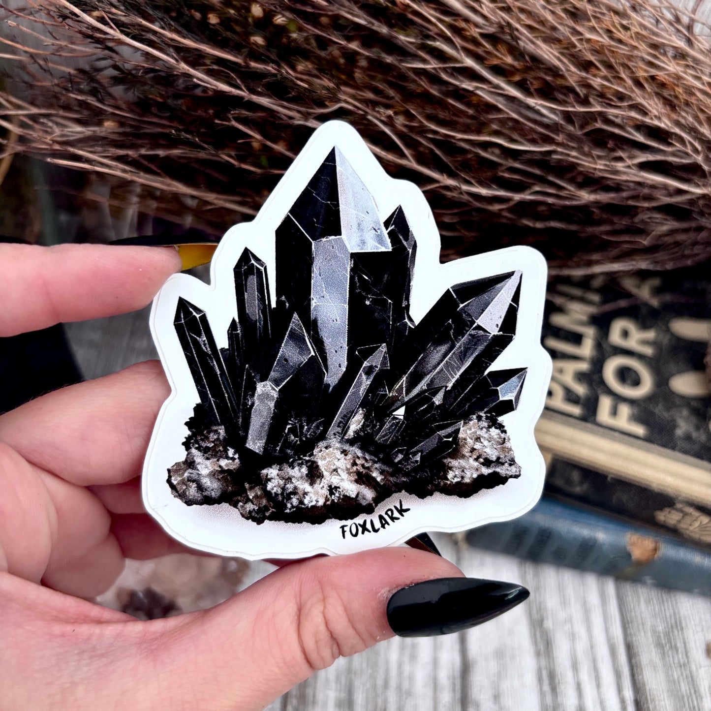 Crystal Sticker Set Rose Quartz, Clear Quartz, Black Smoky Quartz