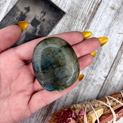 Labradorite Crystal Palm Stone / FoxlarkCrystals