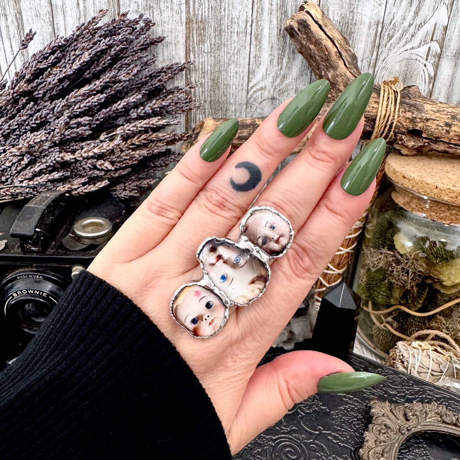 The Weirdlings - Fine Silver Ring Size 9 / One of a Kind FOXLARK