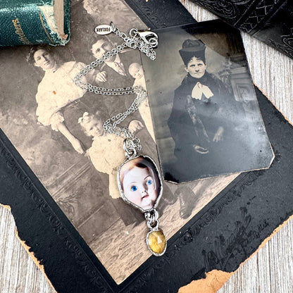 The Weirdlings - Fine Silver Necklace with Citrine / One of a Kind