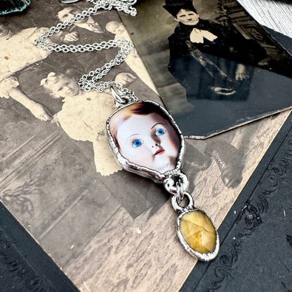 The Weirdlings - Fine Silver Necklace with Citrine / One of a Kind