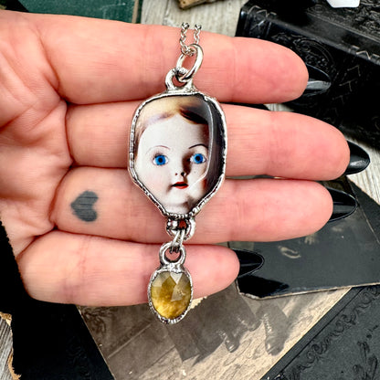 The Weirdlings - Fine Silver Necklace with Citrine / One of a Kind