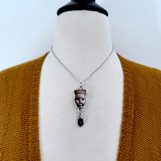 weird doll necklace handmade