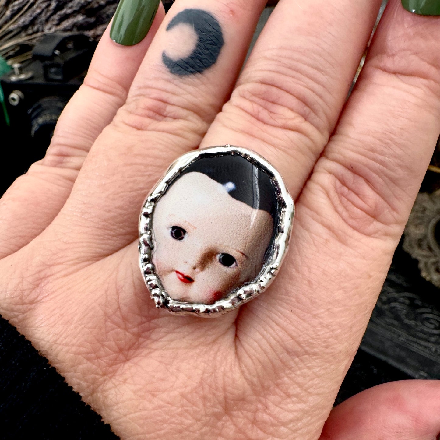 The Weirdlings - Fine Silver Ring Size 8.5 / One of a Kind