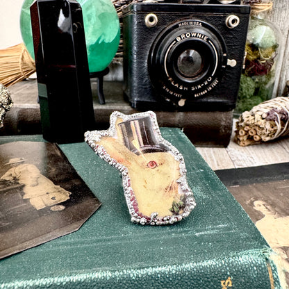 Vintage Rabbit with Top Hat- Fine Silver Ring Size 10 The Paper Projects Collection / One of a Kind