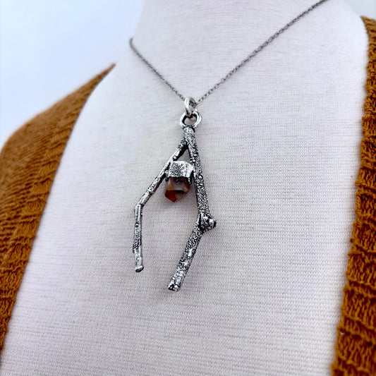 Garden Quartz Crystal Necklace in Silver /Sticks & Stones Collection