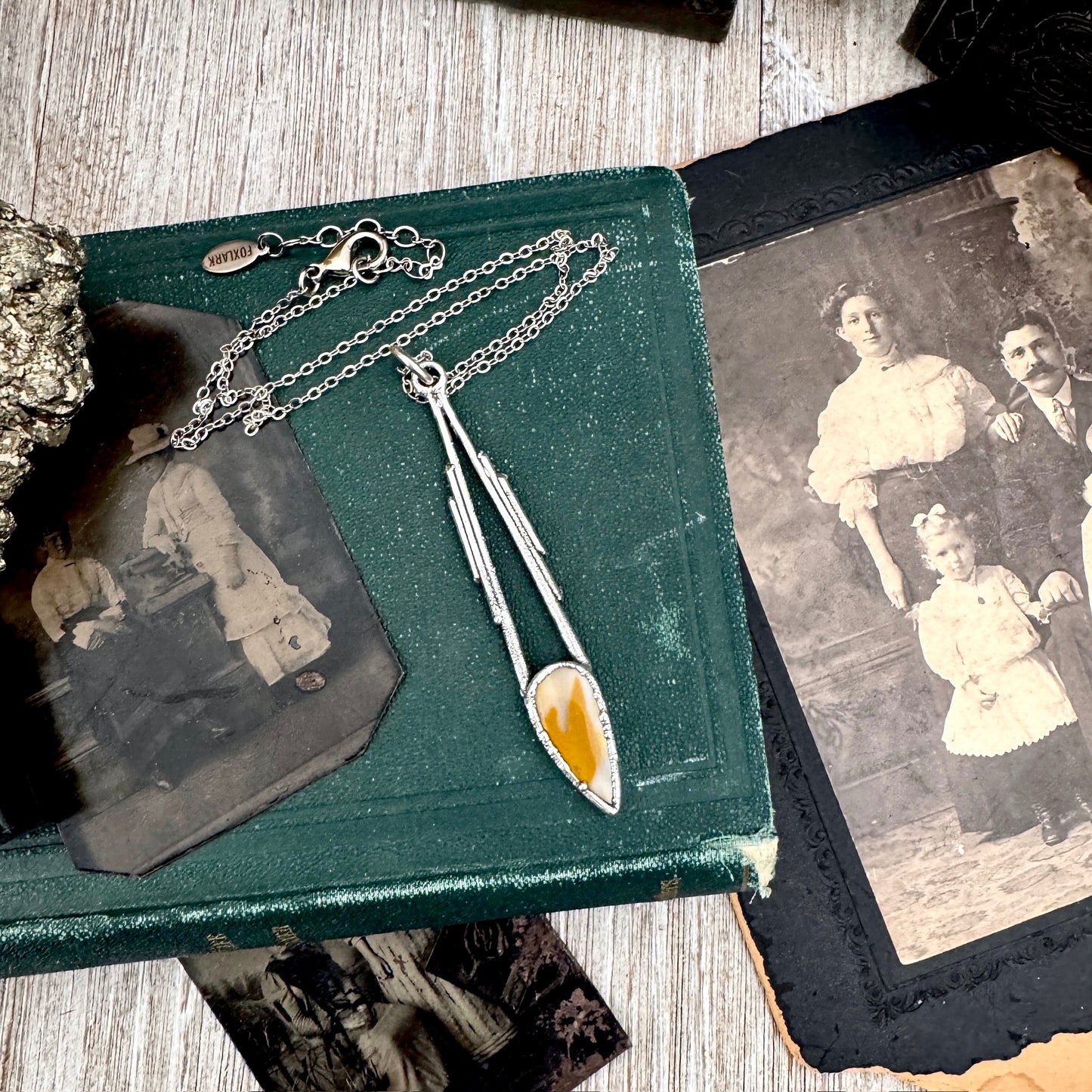 Mookaite Crystal Necklace in Fine Silver / Foxlark Collection - One of a Kind