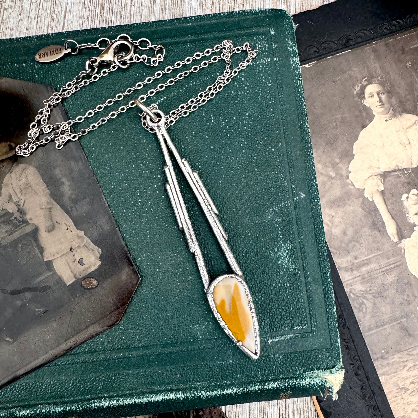 Mookaite Crystal Necklace in Fine Silver / Foxlark Collection - One of a Kind