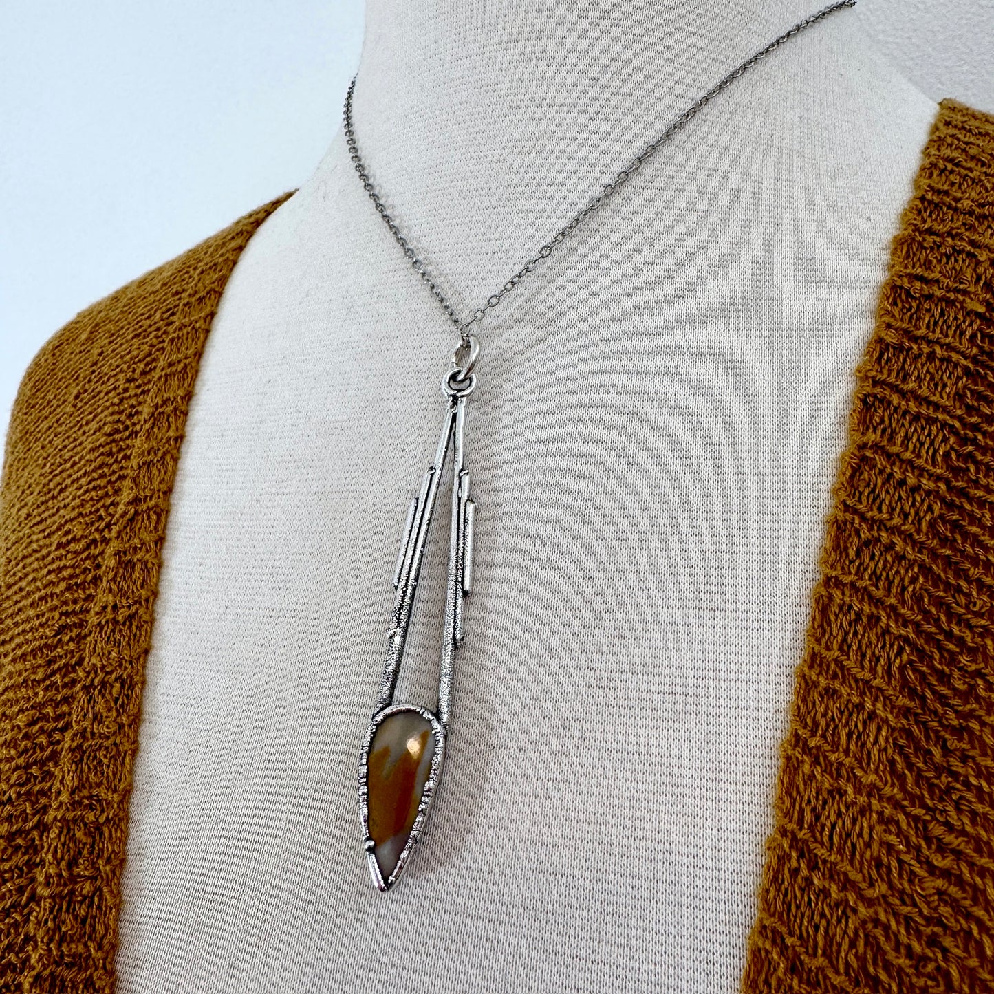 Mookaite Crystal Necklace in Fine Silver / Foxlark Collection - One of a Kind