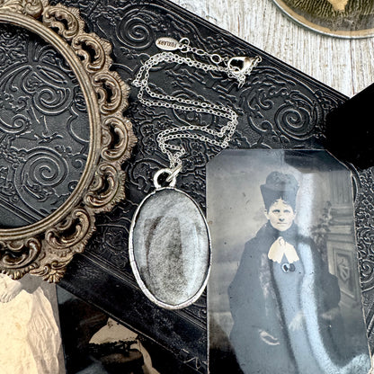 Silver Sheen Obsidian Necklace in Fine Silver / Foxlark Collection - One of a Kind