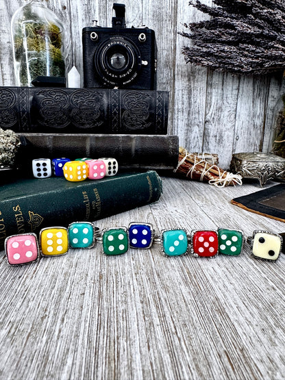 Playing Games - Dice Ring Fine Silver Size 6 7 8 9 10 11 / One of a Kind