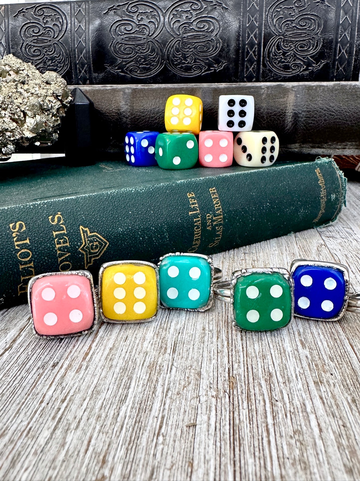 Playing Games - Dice Ring Fine Silver Size 6 7 8 9 10 11 / One of a Kind