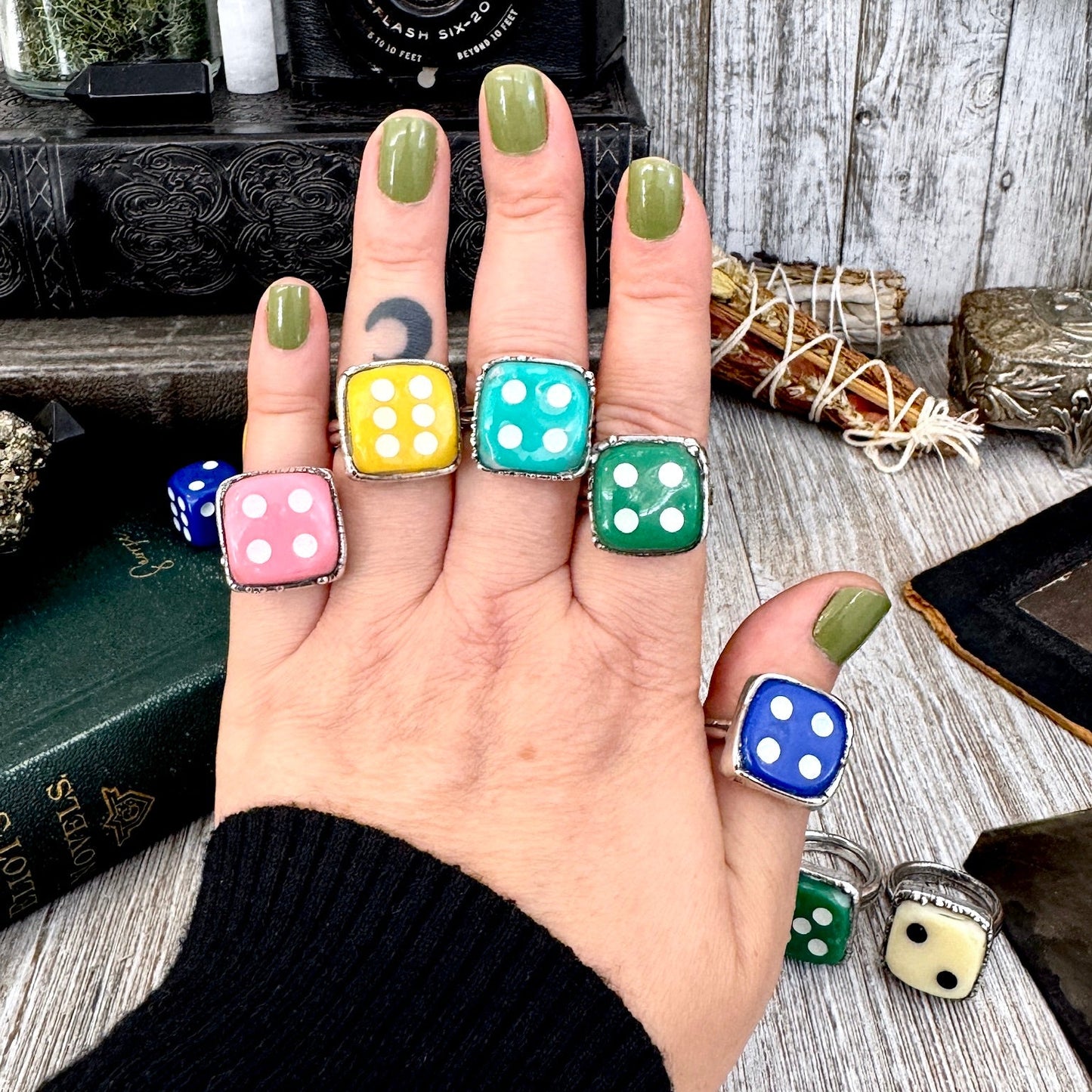 Playing Games - Dice Ring Fine Silver Size 6 7 8 9 10 11 / One of a Kind