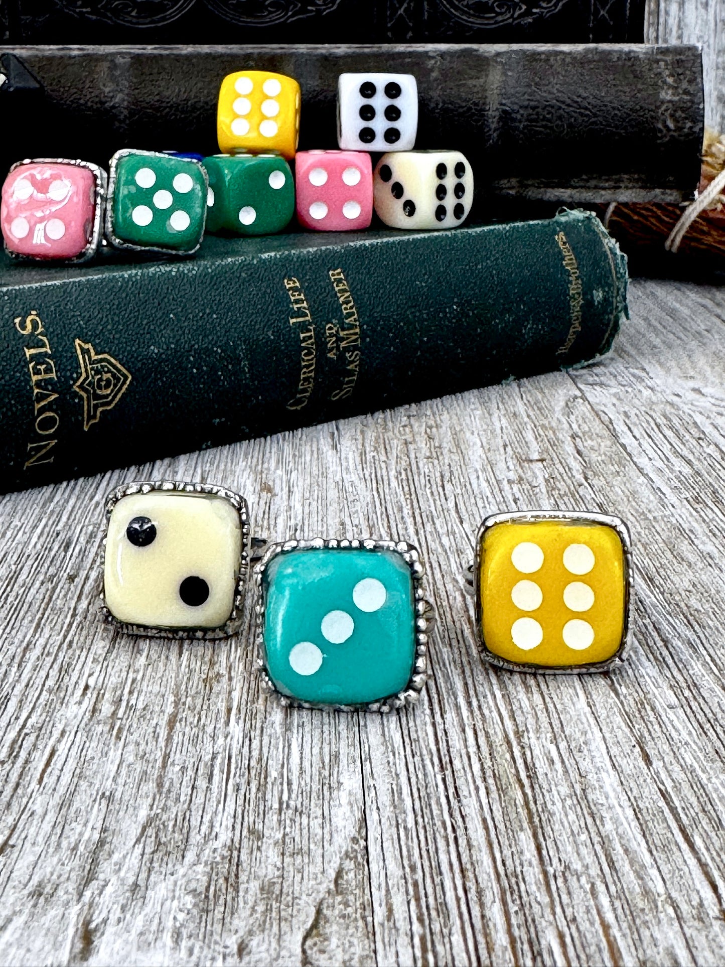 Playing Games - Dice Ring Fine Silver Size 6 7 8 9 10 11 / One of a Kind