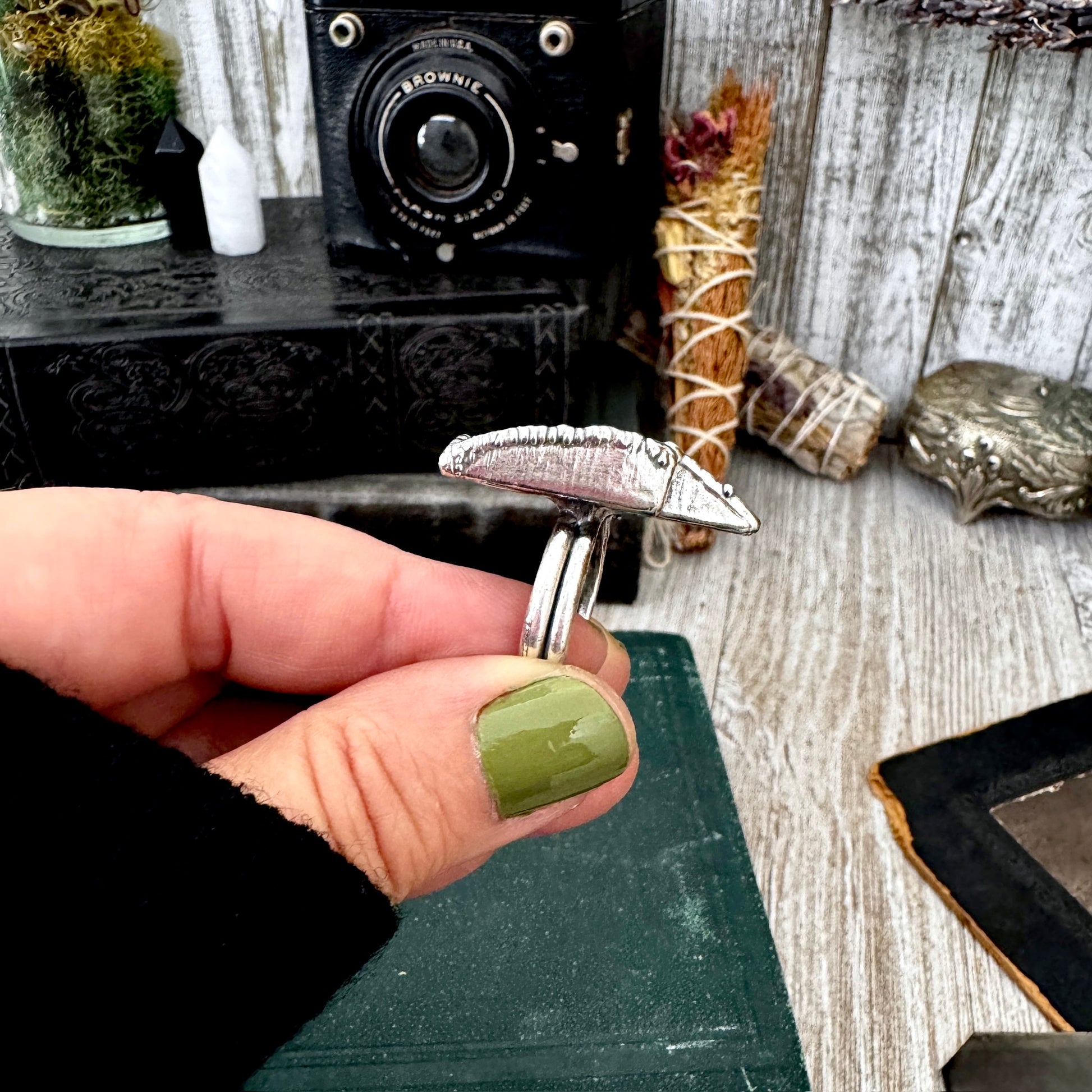 Playing Games - #8 Vintage Pool Ball Ring Fine Silver Size 9.5 / One of a Kind.