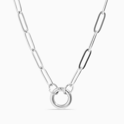 The Everyone's Obsessed Charm Collector Necklace - Paperclip Carabiner Chain from the Lucky Charm Bar by Foxlark