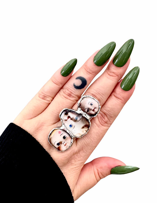 The Weirdlings - Fine Silver Ring Size 9 / One of a Kind