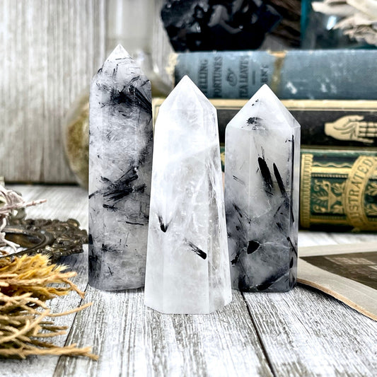 Tourmaline Quartz Crystal Point Self Standing / FoxlarkCrystals