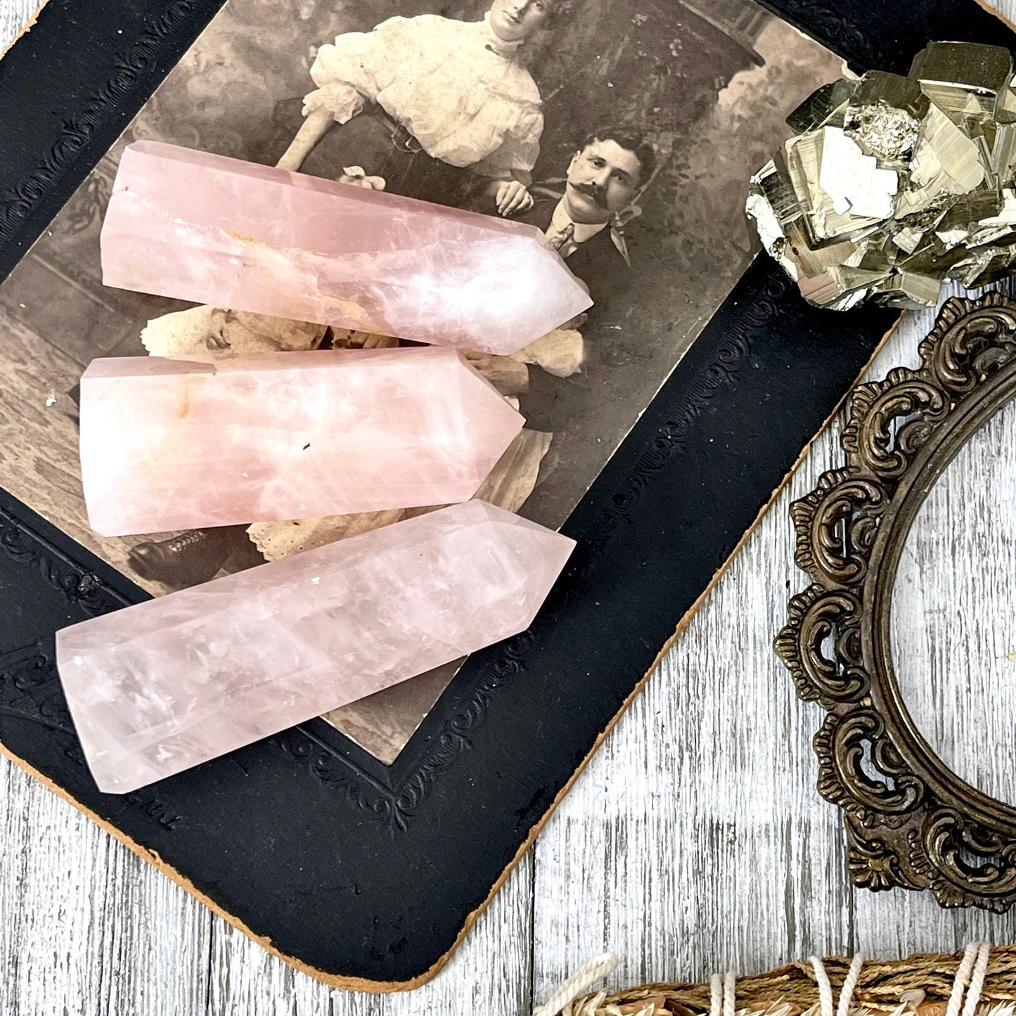 Self Standing Pink Rose Quartz Crystal Point / FoxlarkCrystals