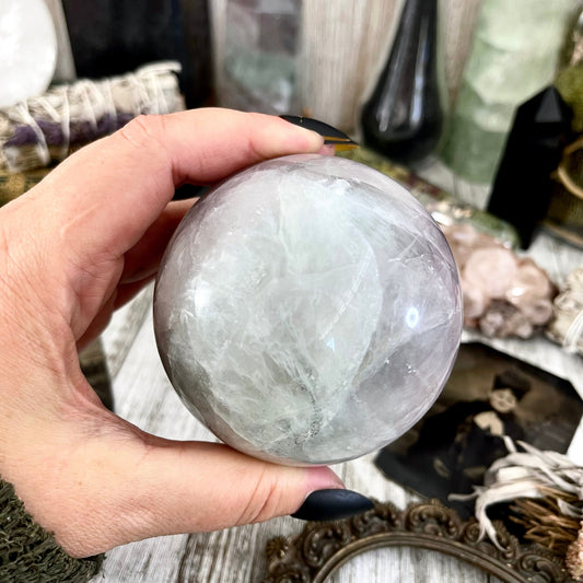 Purple and Green Fluorite Crystal Ball / FoxlarkCrystals