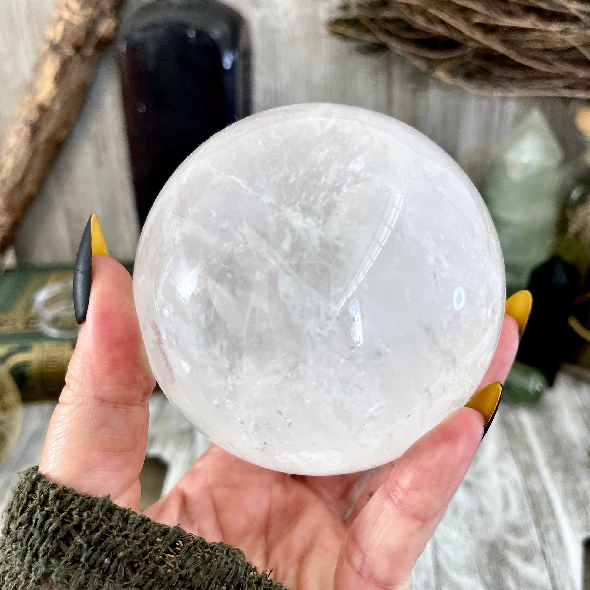 Large Clear Quartz Crystal Ball/ FoxlarkCrystals