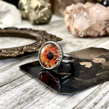 Silver Eye Ring Size 5 6 7 8 9 10 / Foxlark Collection