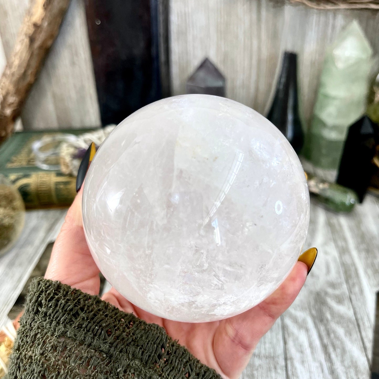 Large Clear Quartz Crystal Ball/ FoxlarkCrystals