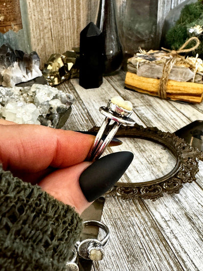 Tooth Ring Silver Size 7 8 9 10 11 Faux Resin Tooth Jewelry / Foxlark Collection