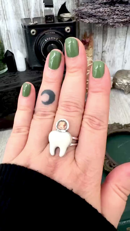 Lucky Penny Club - Tooth Fairy Ring Fine Silver Size 10 / One of a Kind