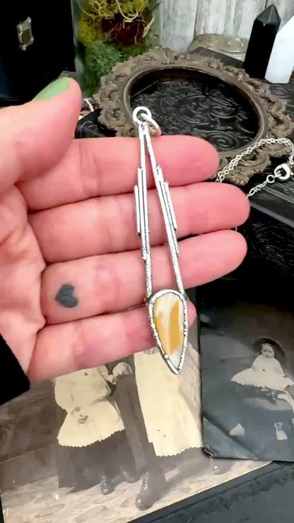 Mookaite Crystal Necklace in Fine Silver / Foxlark Collection - One of a Kind